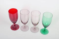 Monica Bratt for Reijmyre, Sweden. Set of four wine glasses. 1960s/70s