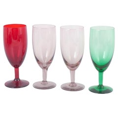 Monica Bratt for Reijmyre, Sweden. Set of four wine glasses. 1960s/70s
