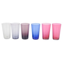 Monica Bratt for Reijmyre, Sweden. Set of six drinking glasses. 1960s/70s