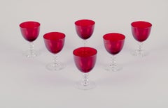 Monica Bratt per Reijmyre, Svezia. Set di sei bicchieri da vino "Rosemarie".