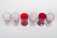 Monica Bratt for Reijmyre, Sweden. Set of six schnapps glasses. 1960s/70s