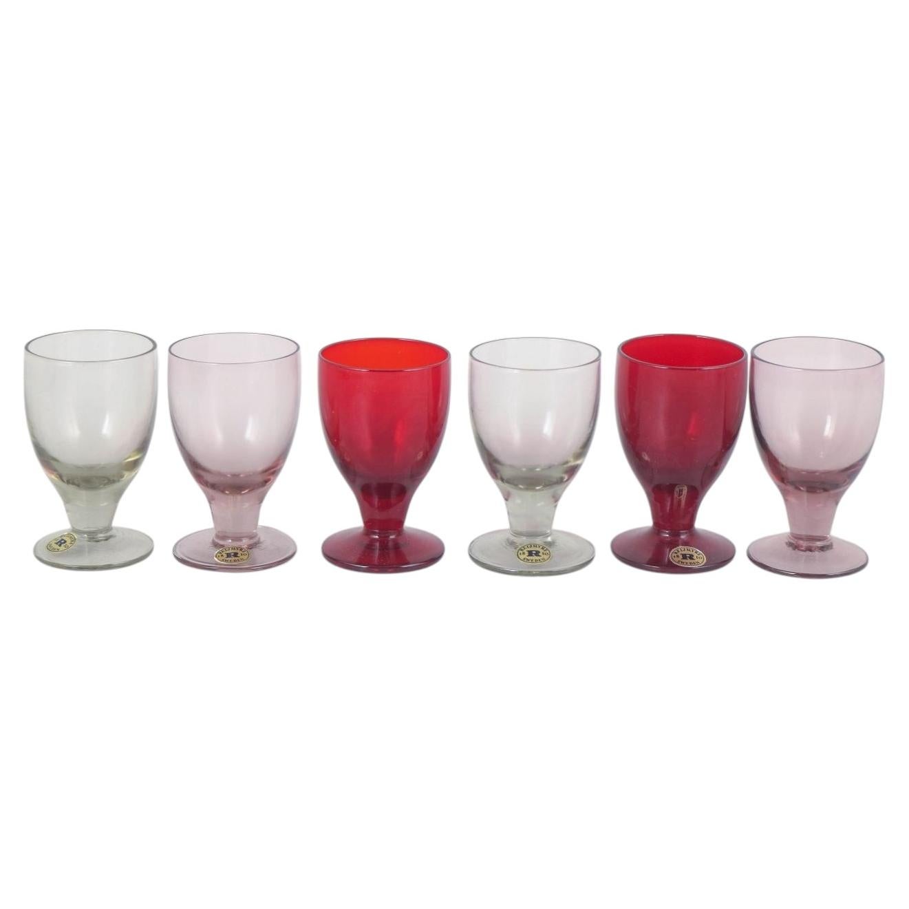 Monica Bratt per Reijmyre, Svezia. Set di sei bicchierini da grappa. Anni '60/'70