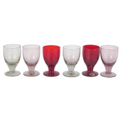 Monica Bratt for Reijmyre, Sweden. Set of six schnapps glasses. 1960s/70s