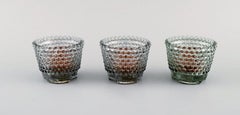 Monica Bratt for Reijmyre, Three Pärlan Candlesticks for Small Candles