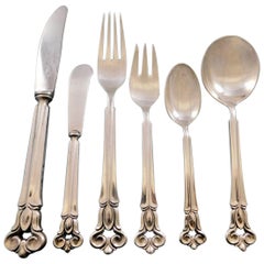 Monica by Cohr Danish Sterling Silver Flatware Set for 6 Service 30 Pieces