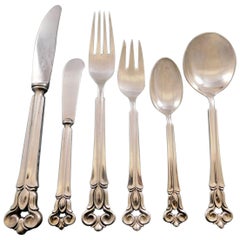 Ensemble de couverts danois en argent sterling pour 6 personnes, service 30 pièces, Monica par Cohr