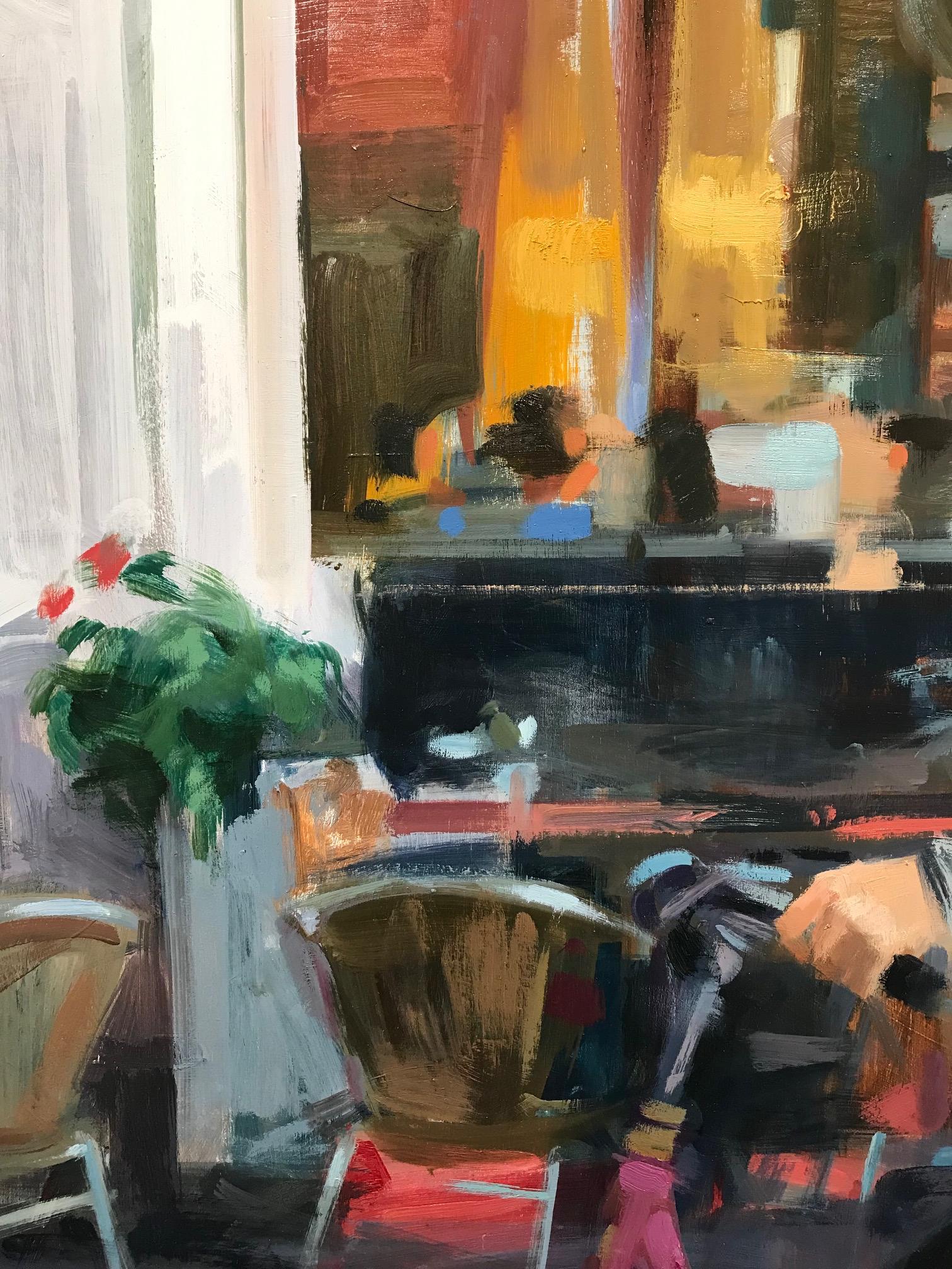 The Spanish artist Mònica Castanys is inspired by everyday scenes. Moments, femininity and light are the basis of her paintings. Her color palette is reminiscent of the Impressionist, but with an expressive touch and her gaze is mainly focused on