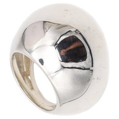 Monica COSCIONI Italia Anello scultoreo geometrico in argento massiccio 925 A. Silver