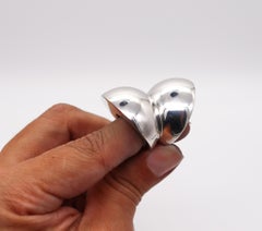 Monica Coscioni Italien Geometrische Satz von stapelbaren Ringen in massivem 925 Sterling