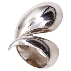 Monica Coscioni Modernist Twisted Sculptural Ring in Solid .925 Sterling Silver