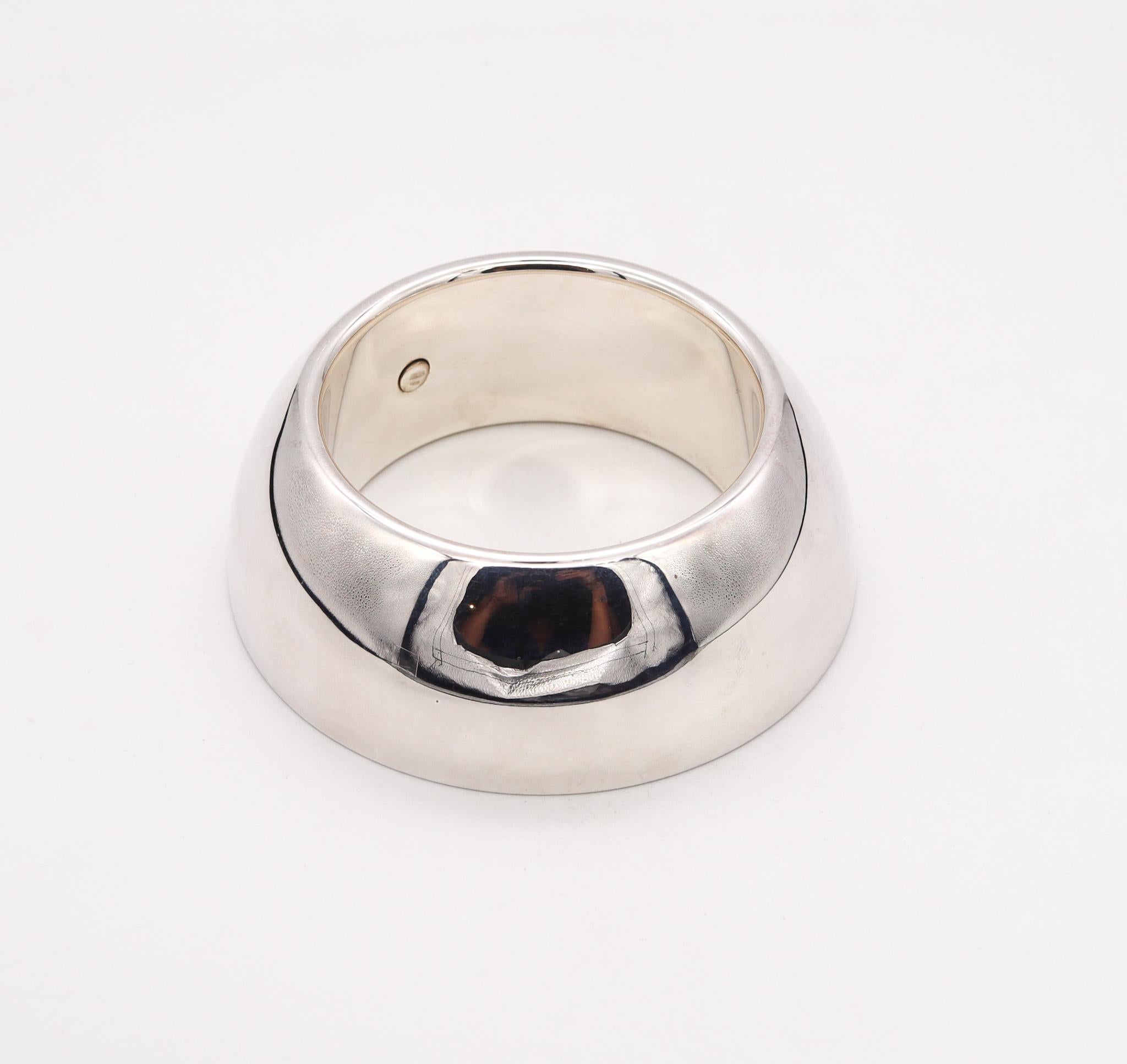 Monica Coscioni Roma Contemporary Geometric Round Bracelet .925 Sterling Silver For Sale 1
