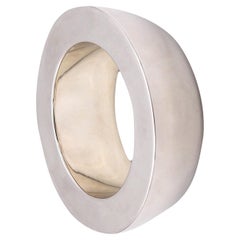 Retro Monica Coscioni Roma Contemporary Geometric Round Bracelet .925 Sterling Silver