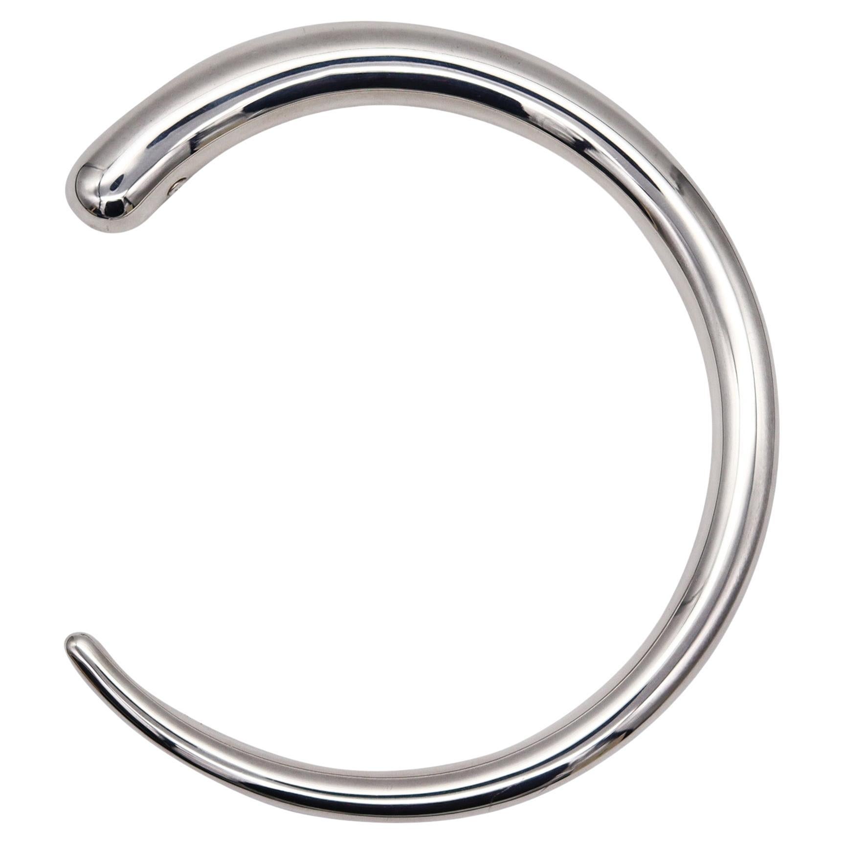 Monica Coscioni Roma Modern Freeform Choker Necklace in .925 Sterling Silver For Sale