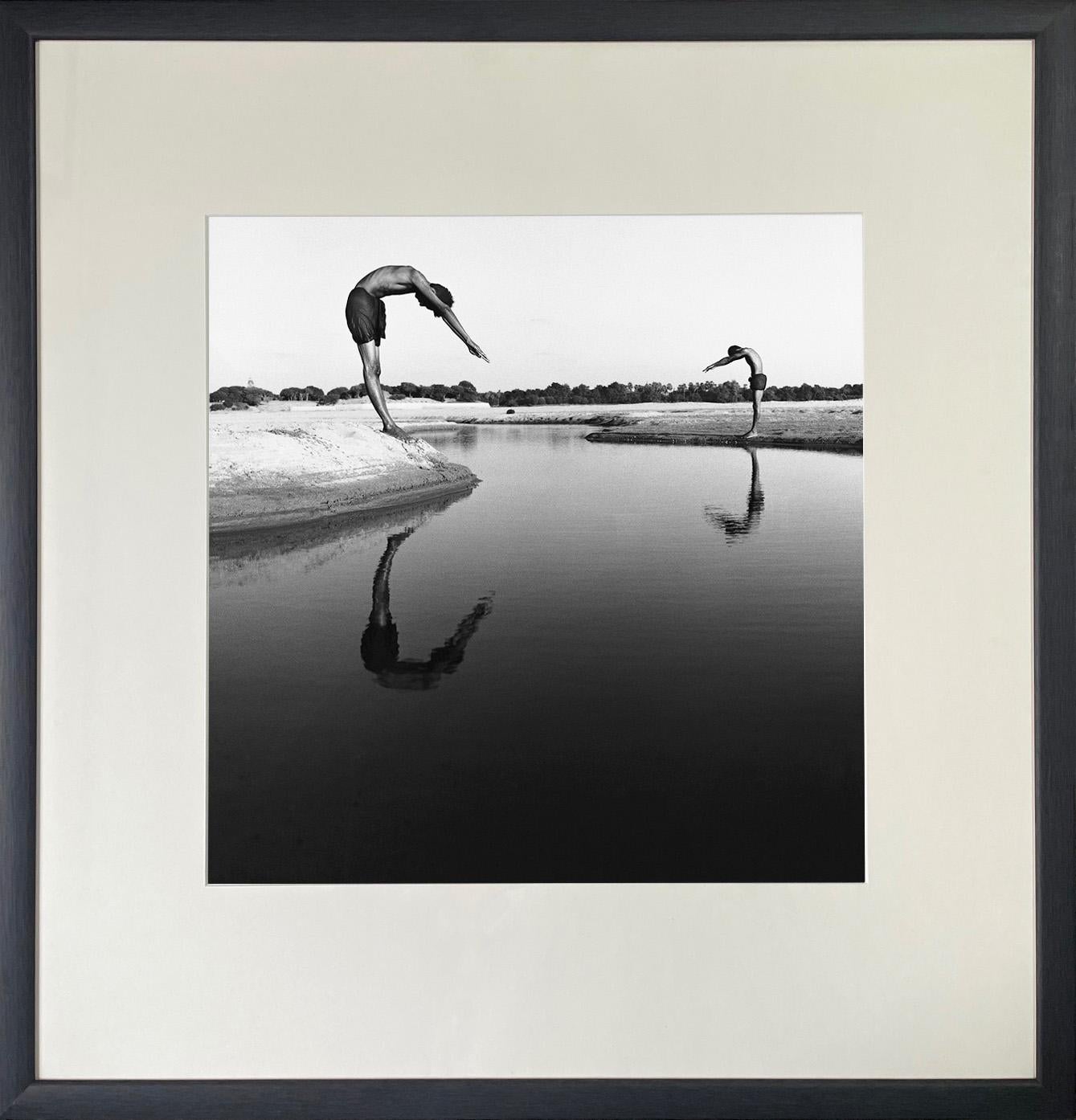 Divers by Monica Denevan   Photography, Silver Gelatin Print with Wooden Frame, Burma

Monica Denevan studied photography at San Francisco State University.  She has travelled extensively in Burma and China for many years.  Denevan’s photographs
