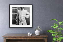 Long White Shirt by Monica Denevan.  Silver gelatin photograph.  Dark wood frame