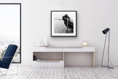 Sailing Upriver by Monica Denevan.  Silver gelatin photograph.  Dark wood frame
