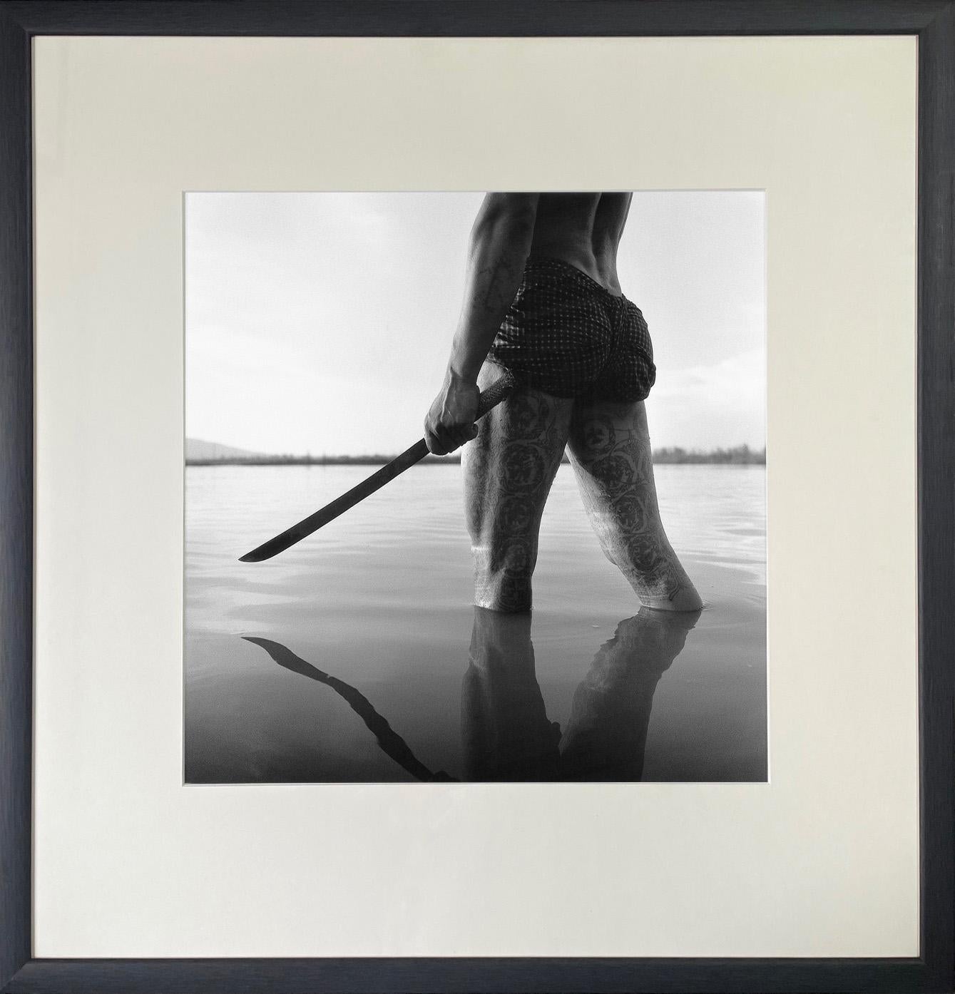 Vigilant by Monica Denevan. Photograph - Burma. Lower body with tattoo and sword For Sale 2
