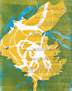"Thar She Blows", Astratto, Giallo, Verde, Bianco, Acrilico, Monoprints, 2020
