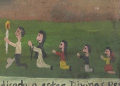 "Retablo Exvotos (Replica Family with Cow's Vision)" by Monica Flores Martinez