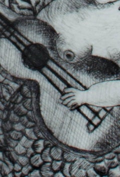 "Sinfonia De Mi Misma (Symphony of Myself), " Drypoint by Monica Flores Martinez