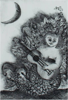 "Sinfonia De Mi Misma (Symphony of Myself), " Drypoint by Monica Flores Martinez