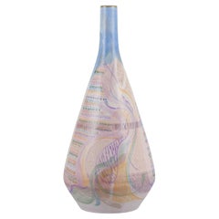 Monica Grandi, Italian ceramicist. Unique ceramic vase with abstract motif