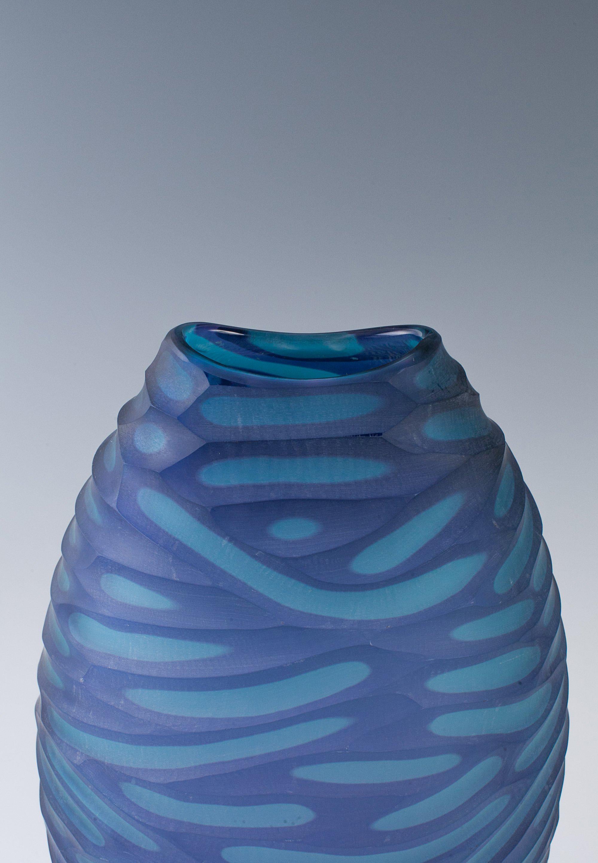 Philip Baldwin and Monica Guggisberg; Blown and carved glass vessel
Switzerland, 2005;
Signed, dated, titled and numbered;
Unique piece
Measures: High 43.5 cm
Excellent condition.