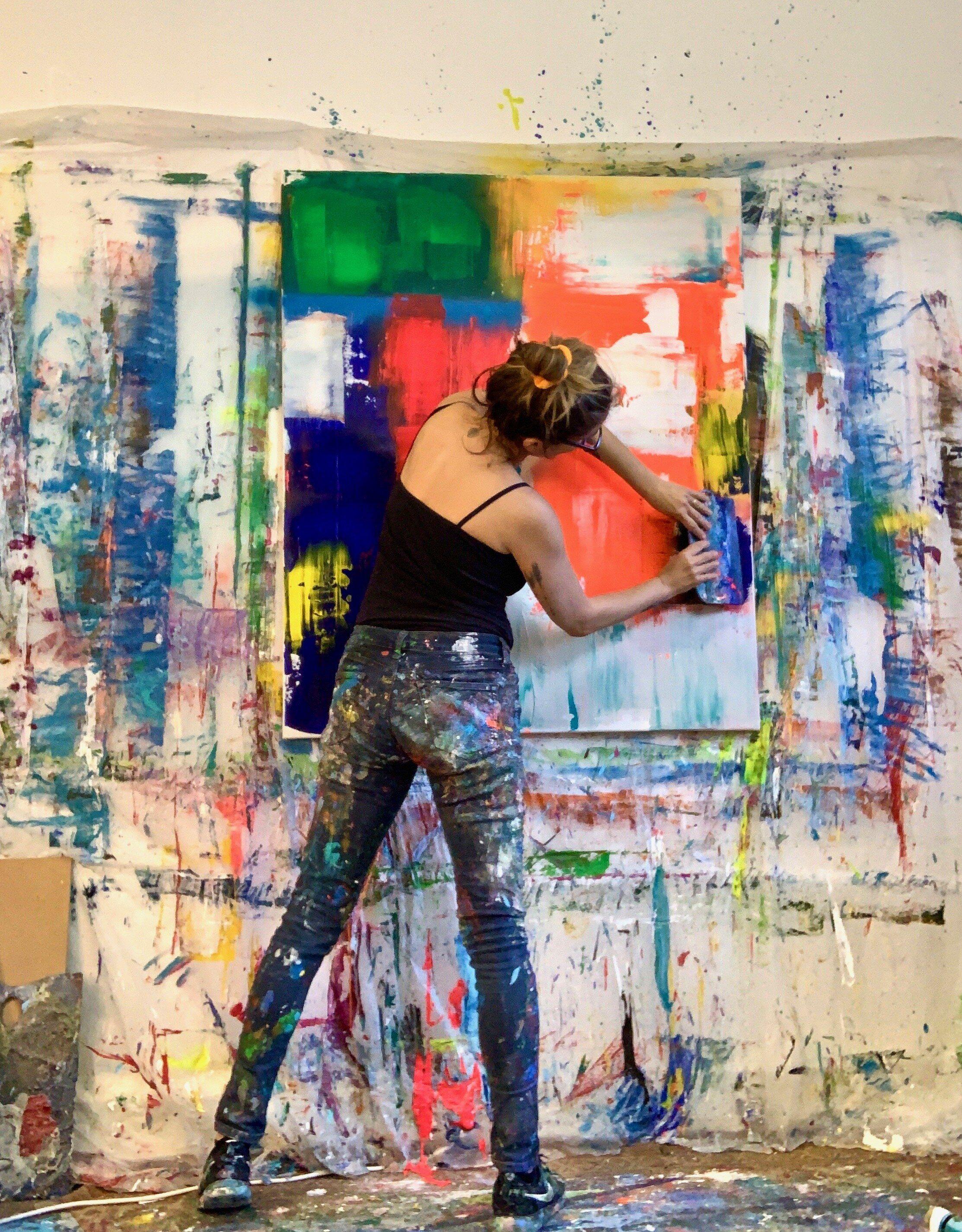 SOGNI, Pittura, Acrilico su tela - Painting Astratto di Monica Maja Richardson