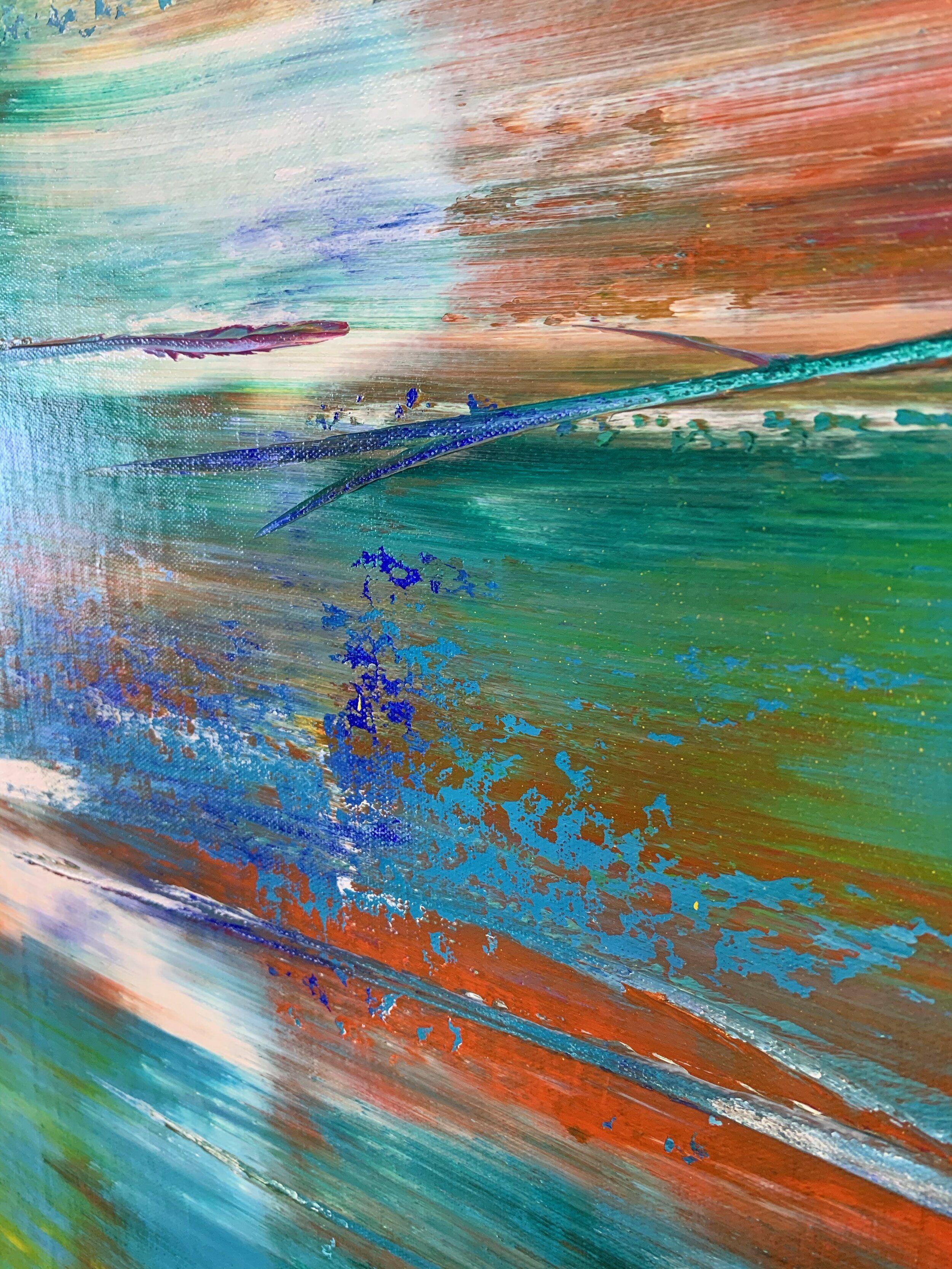 OCEAN CALLING, Pittura, Acrilico su tela - Painting di Monica Maja Richardson