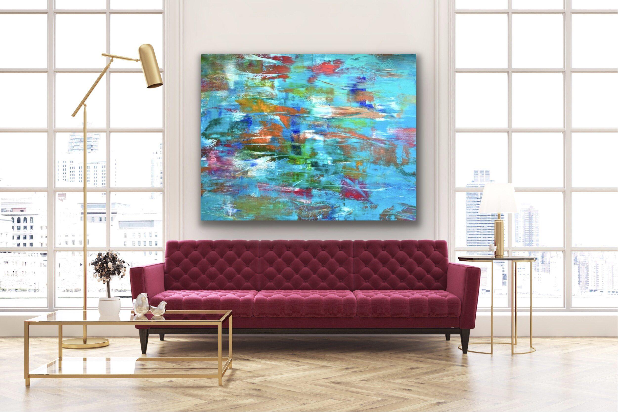 OCEAN CALLING, Pittura, Acrilico su tela - Painting Astratto di Monica Maja Richardson