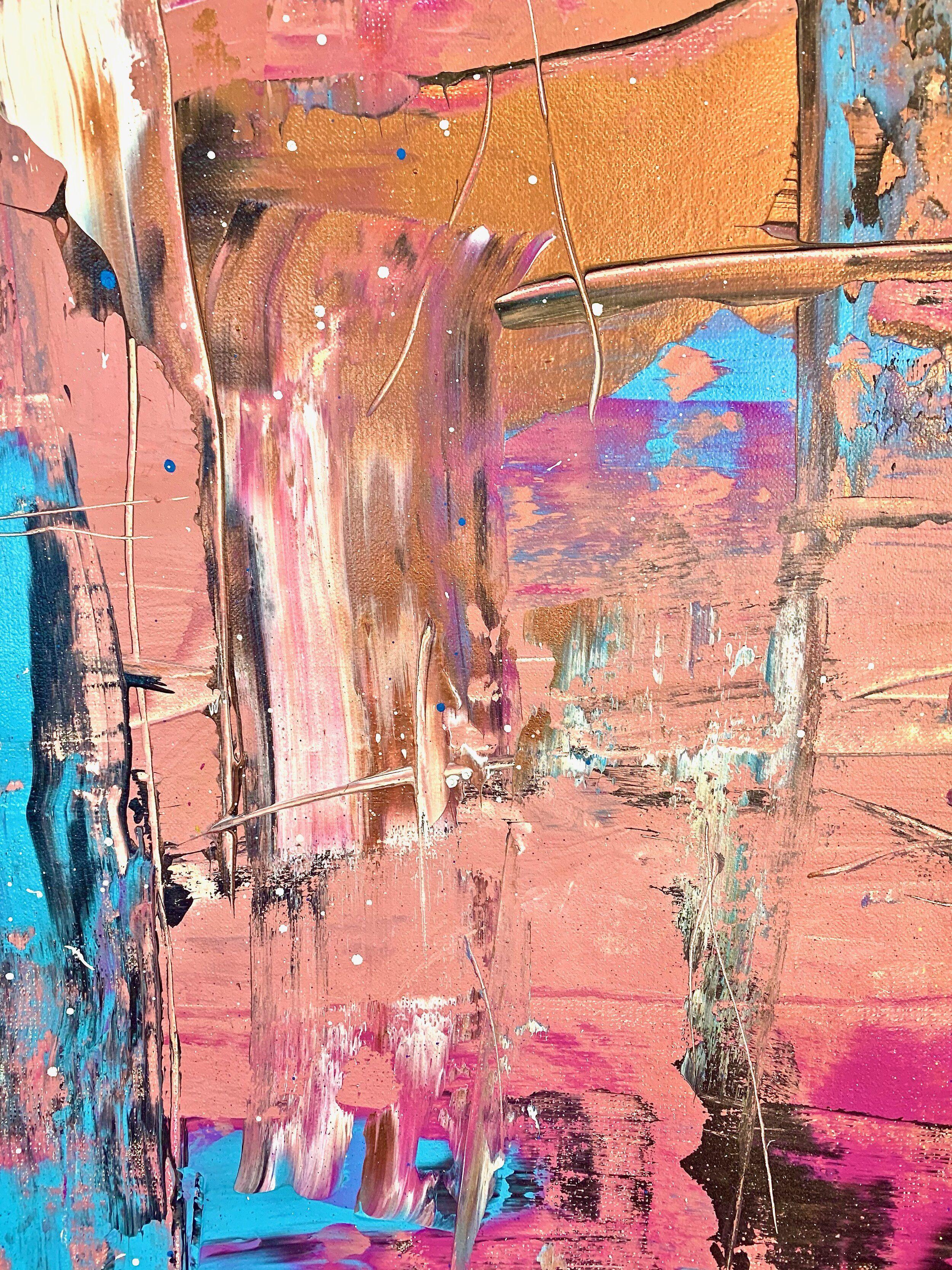 LA PROMESSA, Pittura, Acrilico su tela - Painting Astratto di Monica Maja Richardson