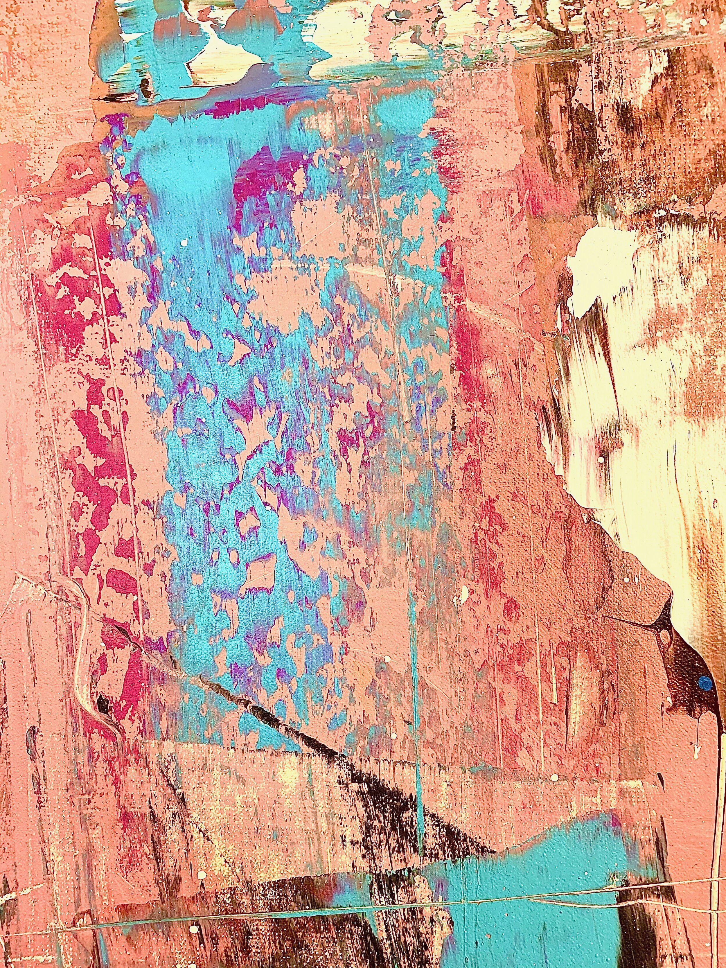 LA PROMESSA, Pittura, Acrilico su tela - Abstract Painting Marrone di Monica Maja Richardson