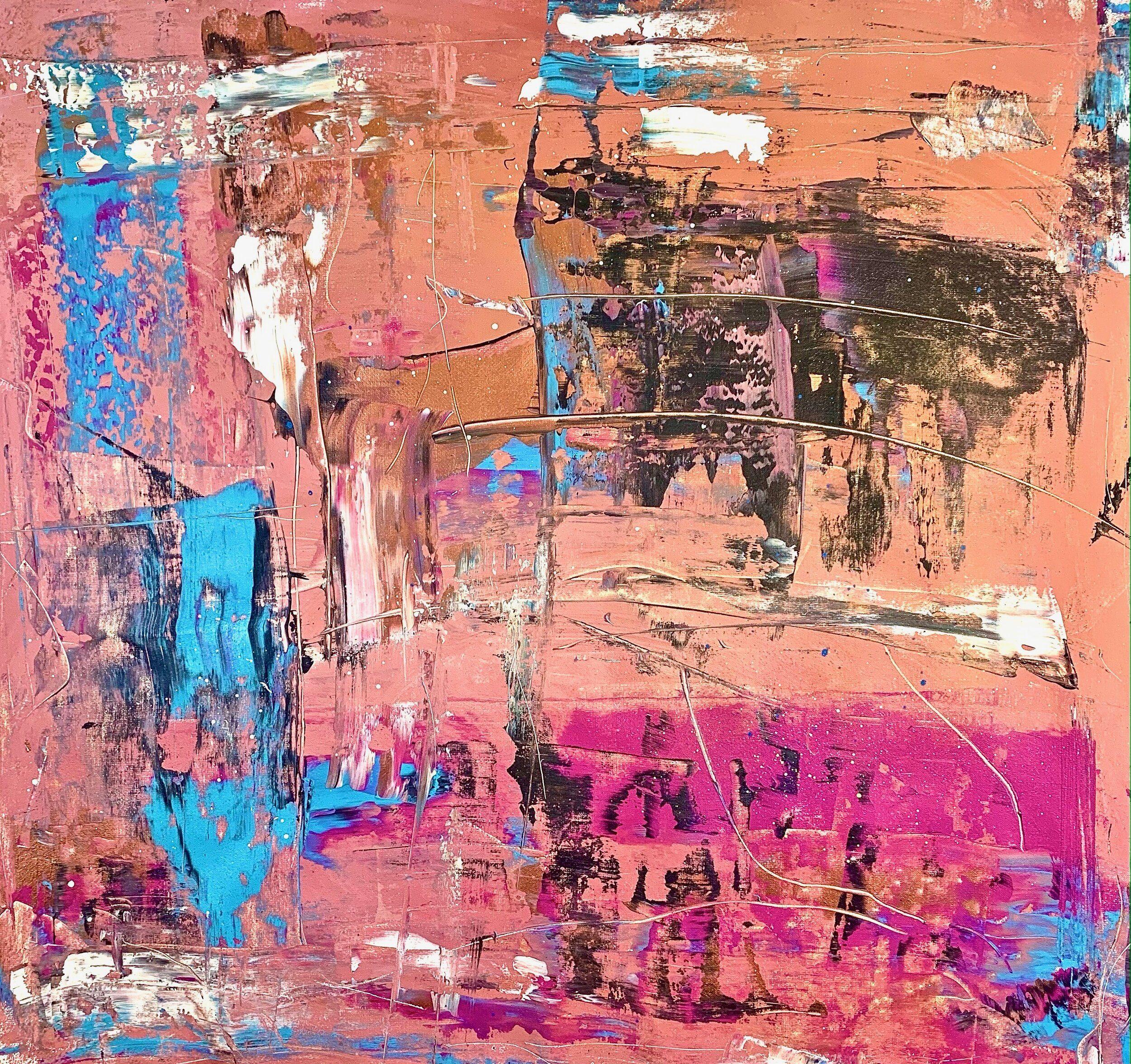 Abstract Painting di Monica Maja Richardson - LA PROMESSA, Pittura, Acrilico su tela