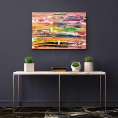 THE VIEW FROM THE TRAIN, Painting, Acrylic on Canvas