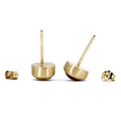 Shimmering Golden Rutilated Quartz One of a Kind Stud Earrings, Monica Marcella