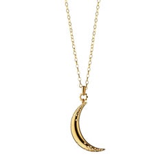 Monica Rich Kosann 18 Karat Yellow Gold "Dream" Moon Charm Necklace
