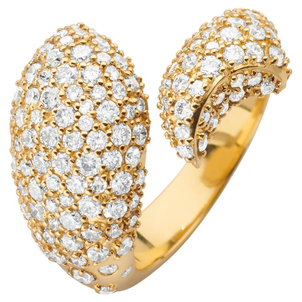 Monica Rich Kosann: 18 Karat Gold Fischring „PERSEVERANCE“ mit Pavé-Diamant