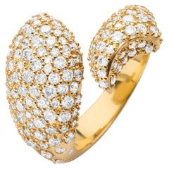 Monica Rich Kosann 18K Gold "PERSEVERANCE" Pave Diamond Fish Ring