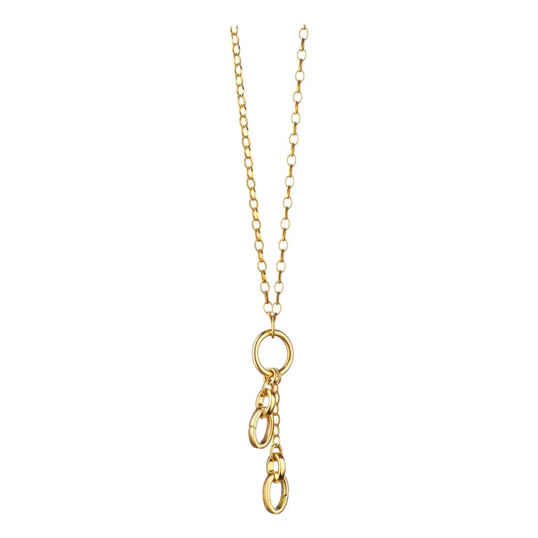 Monica Rich Kosann 18k Yellow Gold Add Your Charms Short Link Charm Necklace For At 1stdibs - How To Add A Pendant Necklace