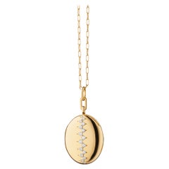 Monica Rich Kosann: 18 Karat Gelbgold Medaillon „Catherine“ mit gestaffelten Diamanten