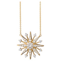 Monica Rich Kosann 18K Yellow Gold Diamond Star Necklace