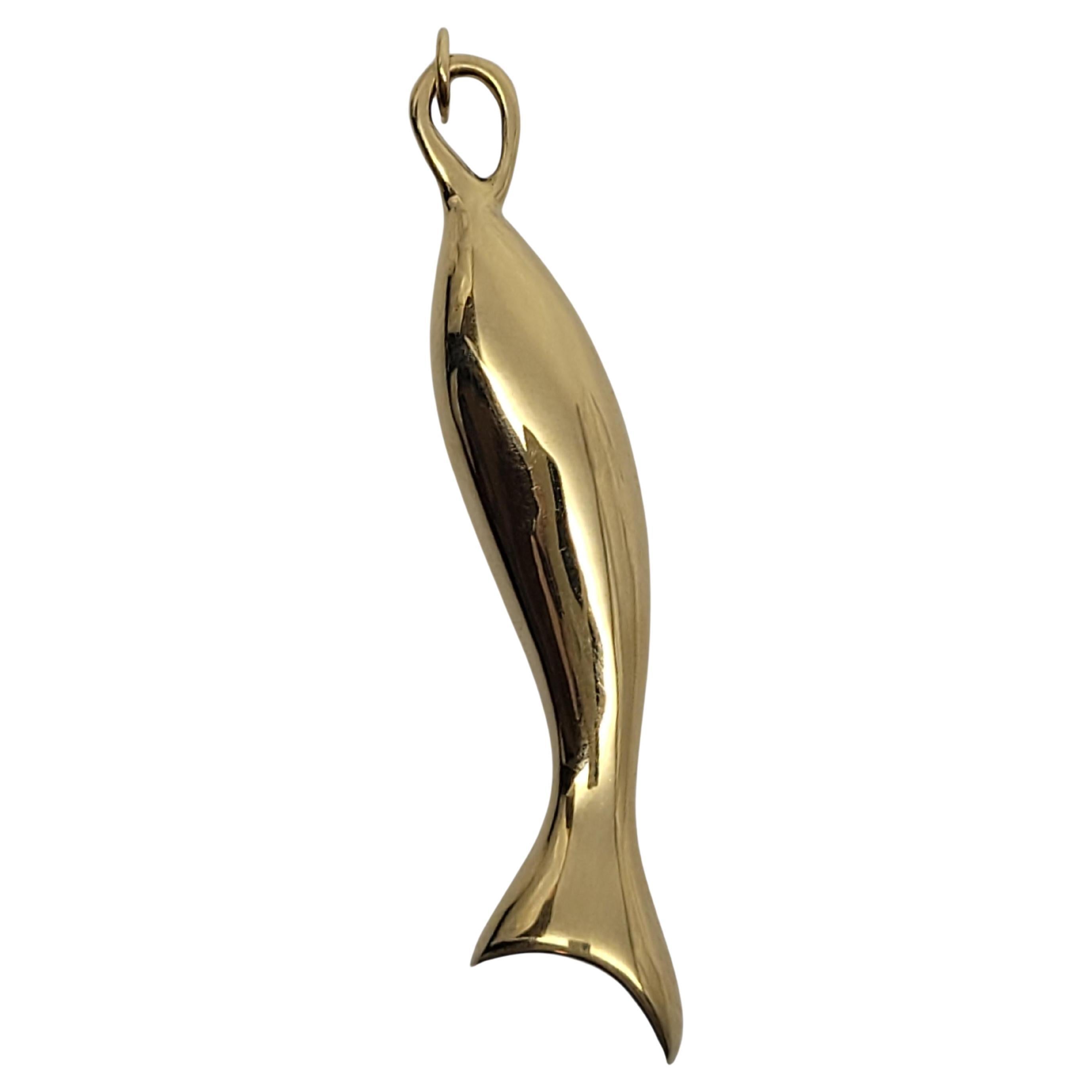 Monica Rich Kosann 18K Yellow Gold "Perseverance" Fish Pendant #24176