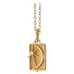 Monica Rich Kosann, 18 Karat Gelbgold, Sonnen-, Mond- und Sternentor-Medaillon
