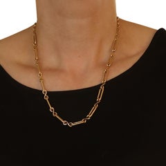 Monica Rich Kosann Infinity Classic Necklace 20" -Gold 18k Fancy Paperclip Chain