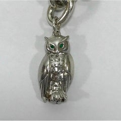 Monica Rich Kosann Wisdom Owl with Green Tsavorite Charm Only