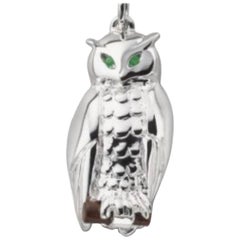 Monica Rich Kosann Wisdom Owl with Green Tsavorite Charm Only