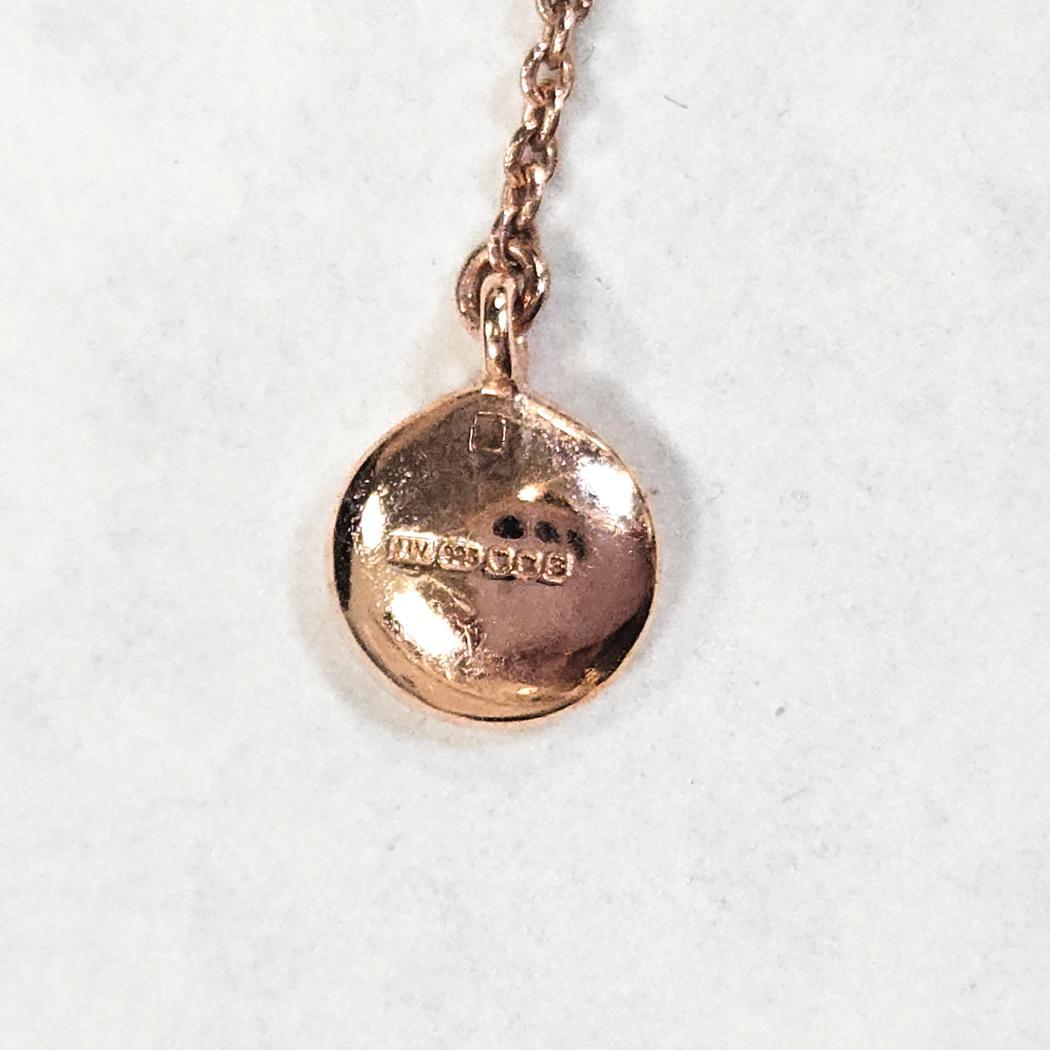 Monica Vinader Collana Cuore Nura - Vermeil rosa su argento Sterling Pave In condizioni ottime in vendita a North Miami, FL