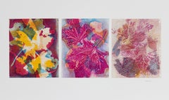 "Propiedades vestidas", Abstracto, Rosa, Rojo, Amarillo, Azul, Técnica mixta, 2023