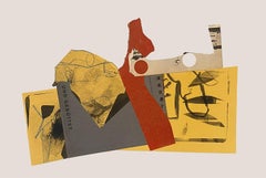 "We
ll Know It When We See It", Abstrait, Rouge, Noir, Collage, Technique mixte, 2025