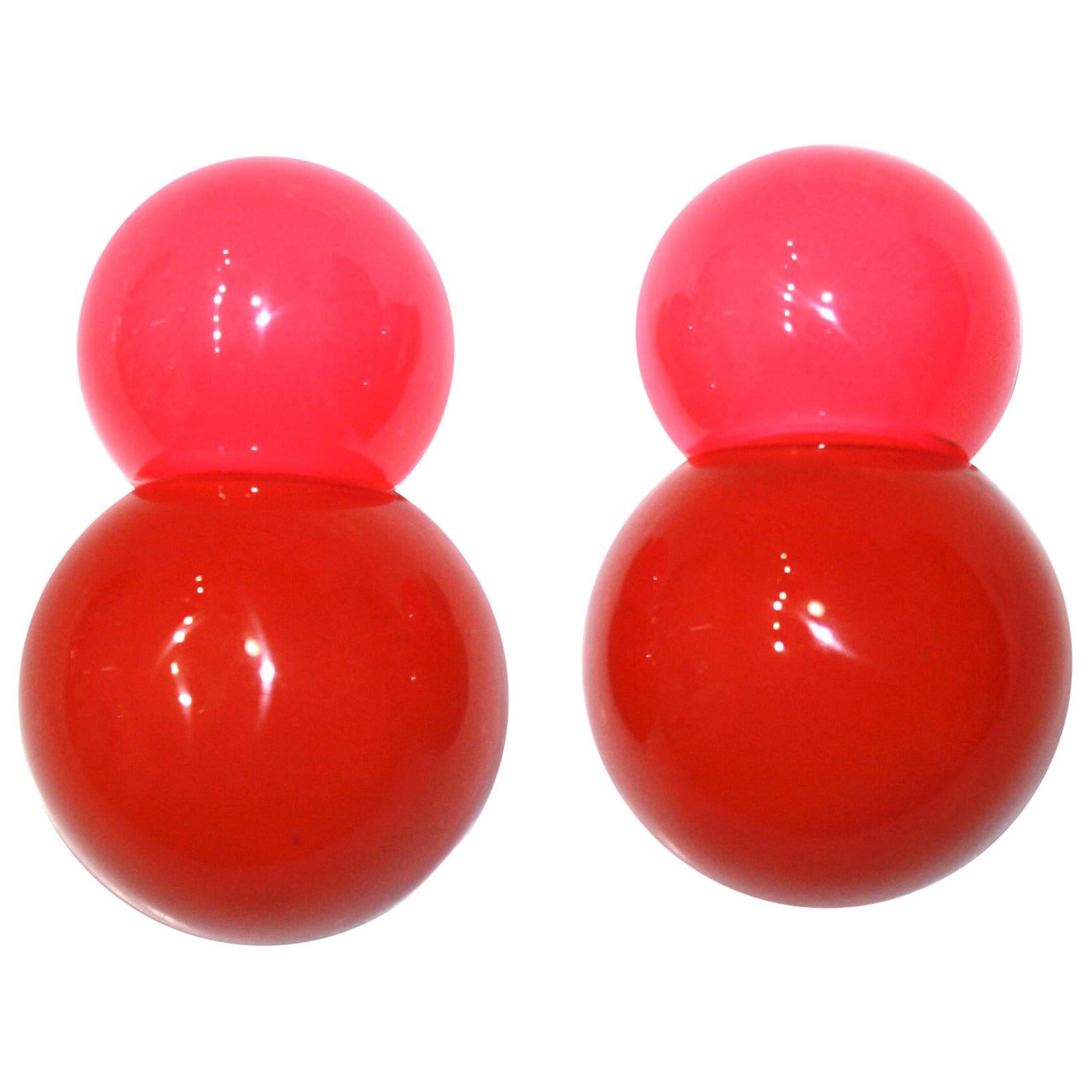 Monies 2 Tone Polyester Clip Earrings